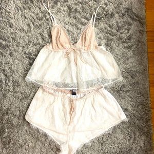 Victoria’s Secret lace cami/short set